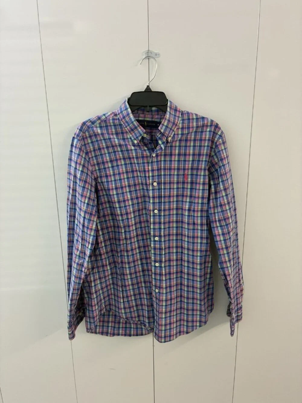 Ralph Lauren Shirt Men's Medium‎ Multicolor Check Long Sleeve Button Up